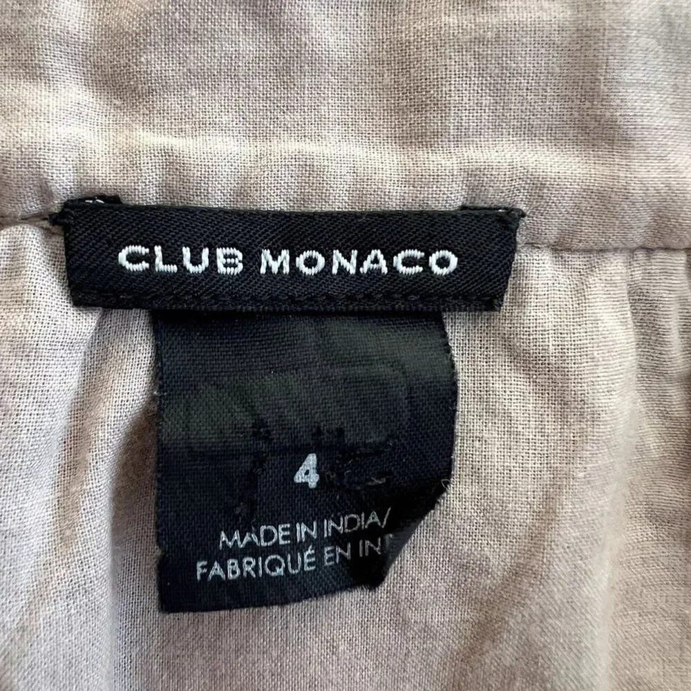 Club Monaco Black Crochet Lace Mini Skater Skirt Womens 4 Boho Chic